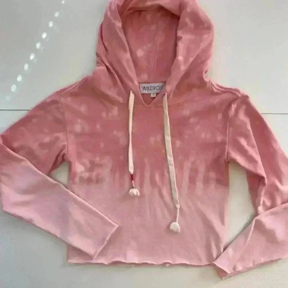 WILDFOX Hypersonic Ivy Dip-Die Sweatshirt Hoodie Pink Size Small - Picture 2 of 12
